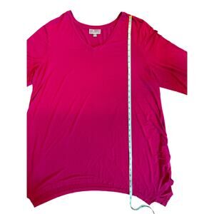 JM Collection Fuchsia PInk Tunic Top Plus 3X